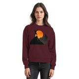 Arvenzo Bold Ascent burgundy sweatshirt featuring a front view with a classic crew neck and soft fabric.