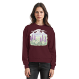 Arvenzo Alpine Bloom burgundy sweatshirt with a front basic design, made from soft, comfortable fabric.