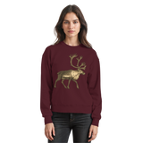 Arvenzo Tundra Walk sweatshirt in burgundy, front view showing a casual sweatshirt with a simple design and comfortable fit.