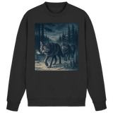 Black Arvenzo Pack North sweatshirt shown from the front, featuring a classic crewneck design in deep black fabric.