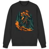 Black Dirt Rush sweatshirt by Arvenzo with a simple front view, featuring a classic crew neck and soft fabric texture.