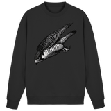 Arvenzo Swift Dive black sweatshirt front view, casual sweatshirt with a simple design and comfortable fit.