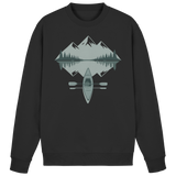 Arvenzo Mirror Lake black sweatshirt featuring a front design, soft fabric, and casual fit for comfortable everyday wear.
