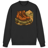Black Arvenzo Trail Rest Sweatshirt with front design, casual fit, and soft fabric, perfect for outdoor and everyday wear.