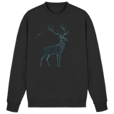 Arvenzo Mist Crown black sweatshirt shown from the front with a simple, classic design and a crew neckline.