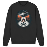 Black Arvenzo Star Map sweatshirt featuring a celestial star pattern on the front, casual and comfortable for everyday wear.