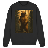 Black Arvenzo Deep Timber sweatshirt with a simple crew neck and minimal design, front view showing soft fabric and relaxed fit.