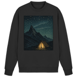 Black Arvenzo North Light sweatshirt displayed from the front, featuring a classic crew neck and minimalist design.