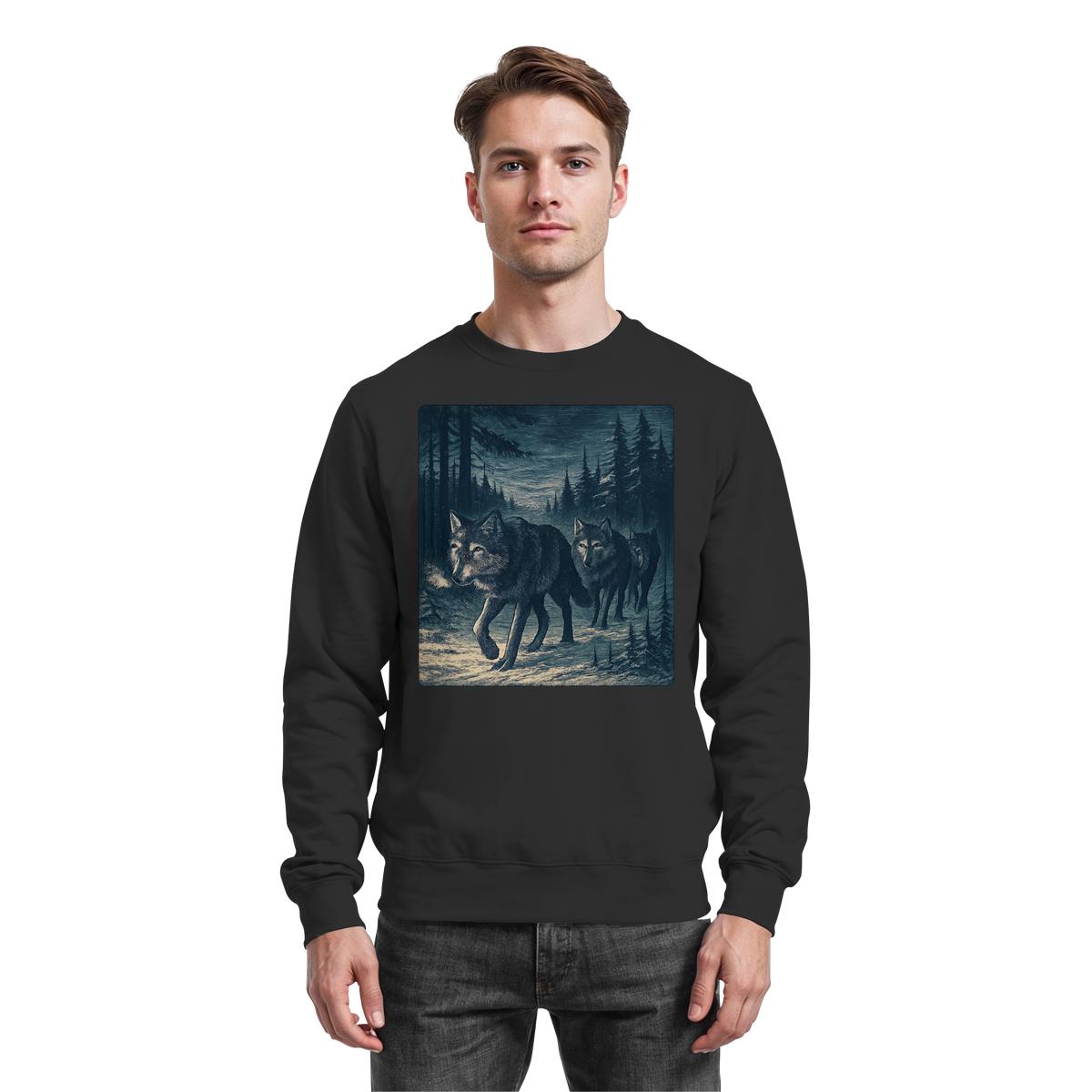 Black Arvenzo Pack North sweatshirt with a simple front design, made from comfortable fabric, ideal for casual wear.