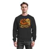 Black Arvenzo Trail Rest sweatshirt displayed from the front, featuring a simple crew neck and casual fit.