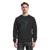 Black Mist Crown sweatshirt by Arvenzo, front view showing a minimalist design and comfortable fabric for casual wear.