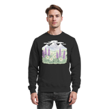 Black Arvenzo Alpine Bloom sweatshirt with a simple front design, made from soft, comfortable fabric.