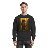 Black Arvenzo Deep Timber Sweatshirt shown from the front, featuring a basic crew neck and relaxed fit in soft fabric.