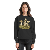 Black Arvenzo Forest Floor sweatshirt showing a front view with a simple, comfortable fit and subtle forest-themed design.