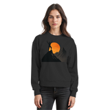 Black Arvenzo Bold Ascent sweatshirt with a classic crew neck and minimalist design, front view.