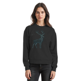 Arvenzo Mist Crown black sweatshirt shown from the front, featuring a simple design and comfortable fit.