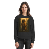 Black Arvenzo Deep Timber sweatshirt front view, showcasing a basic crewneck design in soft cotton fabric.