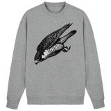 Arvenzo Swift Dive sweatshirt in heather grey, front view showing a classic crewneck design and soft fabric.