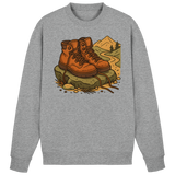 Heather grey Arvenzo Trail Rest sweatshirt with a relaxed fit, front view showcasing soft fabric and casual style.