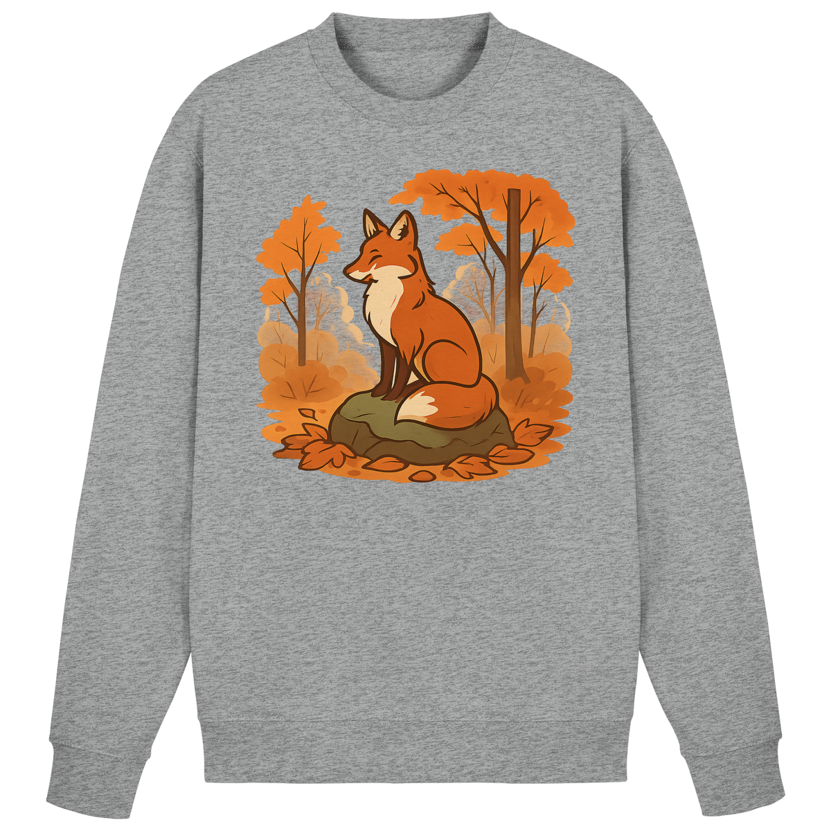 Arvenzo Ember Trail sweatshirt in heather grey, front view showcasing a casual, comfortable sweatshirt with a simple design.