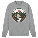 Heather grey Arvenzo Open Ground sweatshirt shown from the front, featuring a classic crewneck and soft, cozy fabric.
