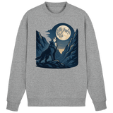 Arvenzo Silver Howl sweatshirt in heather grey, front view showing classic crewneck design and comfortable fit.