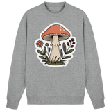 Heather grey Still Roots sweatshirt by Arvenzo, front view showing a relaxed fit and simple design on soft fabric.