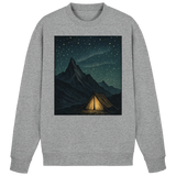 Heather grey North Light sweatshirt by Arvenzo, front view showing classic crew neck and soft fabric texture.