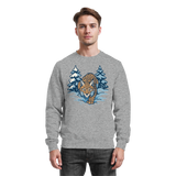 Heather grey Arvenzo Snow Lynx sweatshirt featuring a front design, casual fit, and soft fabric for comfortable everyday wear.