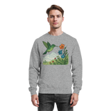 Heather grey Arvenzo Bloom Wing sweatshirt displayed from the front, showing a casual, comfortable sweatshirt with a subtle design.