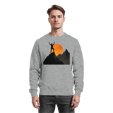 Arvenzo Bold Ascent sweatshirt in heather grey, front view showing a casual fit and soft fabric for comfortable wear.