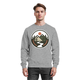 Arvenzo open ground sweatshirt in heather grey with front design, casual fit, and soft fabric for comfortable everyday wear.