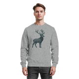 Heather grey Arvenzo Mist Crown sweatshirt with a relaxed fit and crew neckline, shown from the front.