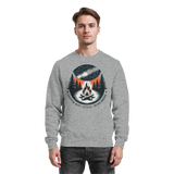 Heather grey Arvenzo Star Map sweatshirt showing the front design with celestial star patterns on soft, comfortable fabric.