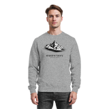 Arvenzo Summit Point sweatshirt in heather grey, front view showing a classic crewneck design and soft fabric texture.