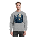 Arvenzo Silver Howl sweatshirt in heather grey, front view, casual sweatshirt with a simple design and comfortable fit.