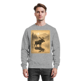 Heather grey Arvenzo Calm Shore sweatshirt, front view showing classic crewneck and soft fabric for comfortable casual wear.