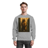 Arvenzo deep timber sweatshirt in heather grey, front view showing classic crewneck design and soft fabric texture.