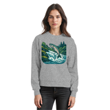 Arvenzo Silver Run sweatshirt in heather grey, front view showing classic crewneck design and soft fabric.