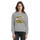 Arvenzo Forest Floor sweatshirt in heather grey, front view showing crew neck and casual fit.