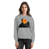 Arvenzo Bold Ascent sweatshirt in heather grey, front view showing classic crewneck design and soft fabric.