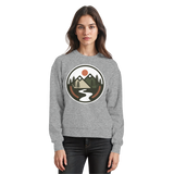Heather grey Arvenzo Open Ground sweatshirt shown from the front, featuring a classic crew neck and casual fit.