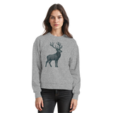 Heather grey Arvenzo Mist Crown sweatshirt with a front design, featuring a comfortable crewneck and casual style.