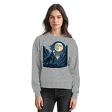 Arvenzo silver Howl sweatshirt in heather grey, front view showing classic crewneck design and soft fabric.