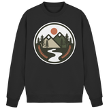 Black Arvenzo Open Ground sweatshirt shown from the front with a simple, classic design and comfortable fit.