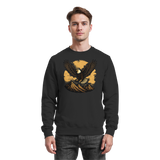 Black Iron Wing sweatshirt by Arvenzo featuring a front design with a sleek, modern fit and soft fabric.