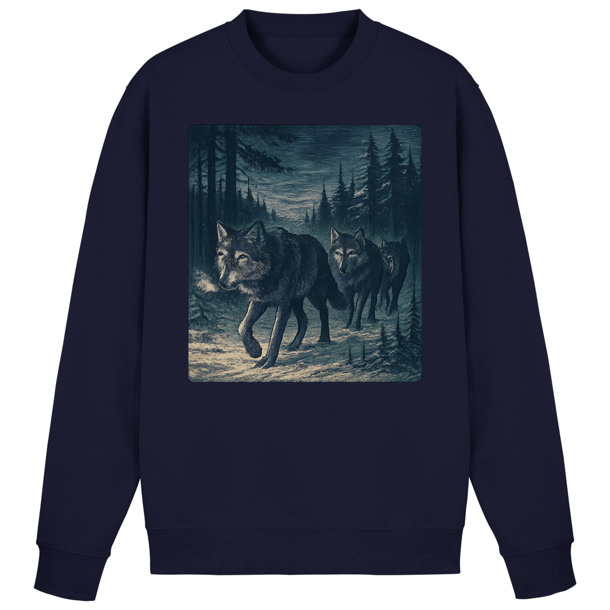 Arvenzo Pack North navy sweatshirt with a front basic design, made of comfortable fabric, shown on a plain background.
