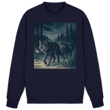 Arvenzo Pack North navy sweatshirt with a front basic design, made of comfortable fabric, shown on a plain background.