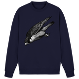 Arvenzo Swift Dive navy sweatshirt shown from the front, featuring a classic crew neckline and soft cotton fabric.