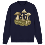 Navy Forest Floor Sweatshirt by Arvenzo with a simple crew neck design and forest-inspired graphic on the front.